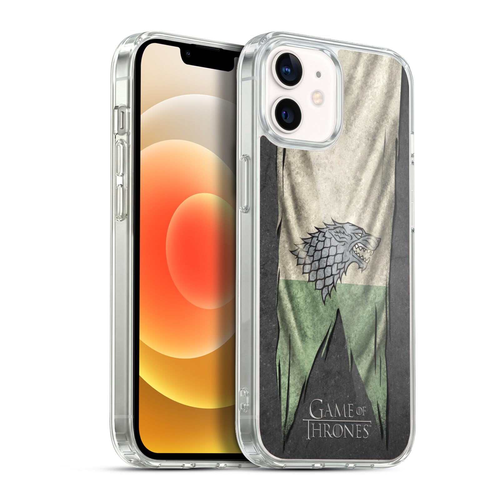 Head Case Designs Licenza Ufficiale HBO Game of Thrones Stark Bandiere Sigilli Custodia in Gel [Protezione di Grado Militare] Compatibile con Apple iPhone 12 / iPhone 12 PRO E Compatibile con MagSafe