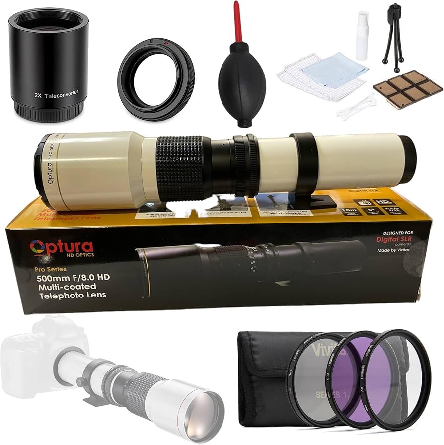 Amazon.com : OPTURA HD White 500mm/1000mm f/8 Manual Telephoto
