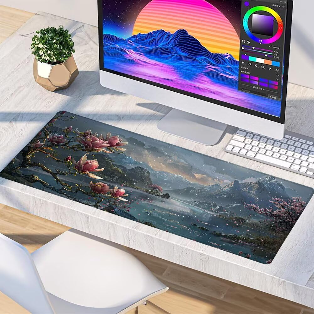 Alfombrilla Ratón XXL 1000x500x3mm Mouse Pad Flor H-3OFNB