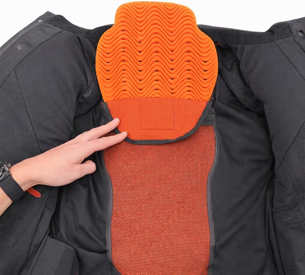 Harley-Davidson D3O Viper Back Armor Protector, Orange, Impact Protection Gear for Motorcycle Riding - 98105-22VR