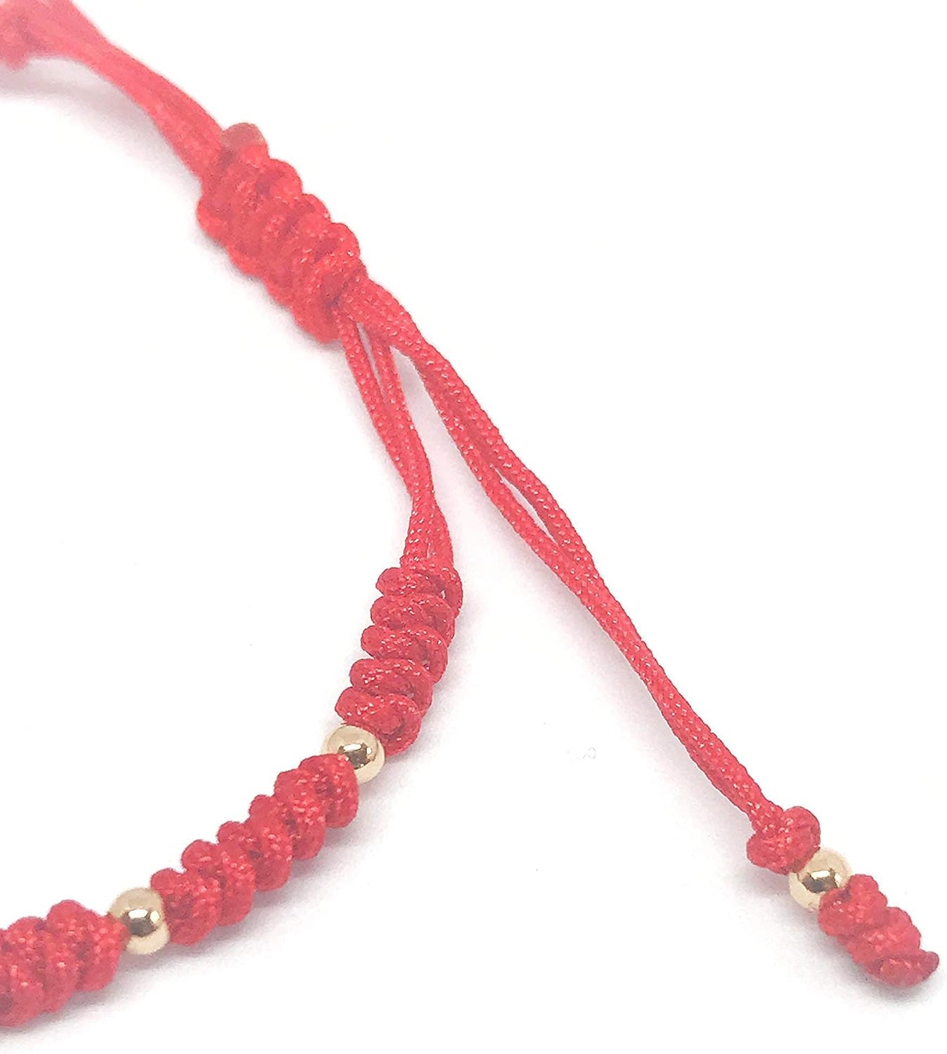 SIFRIMANIA Red String Macrame Adjustable Handmade Bracelet with Gold Filled Beads and Miraculous Virgin Charm for Women and Girls - Image 6