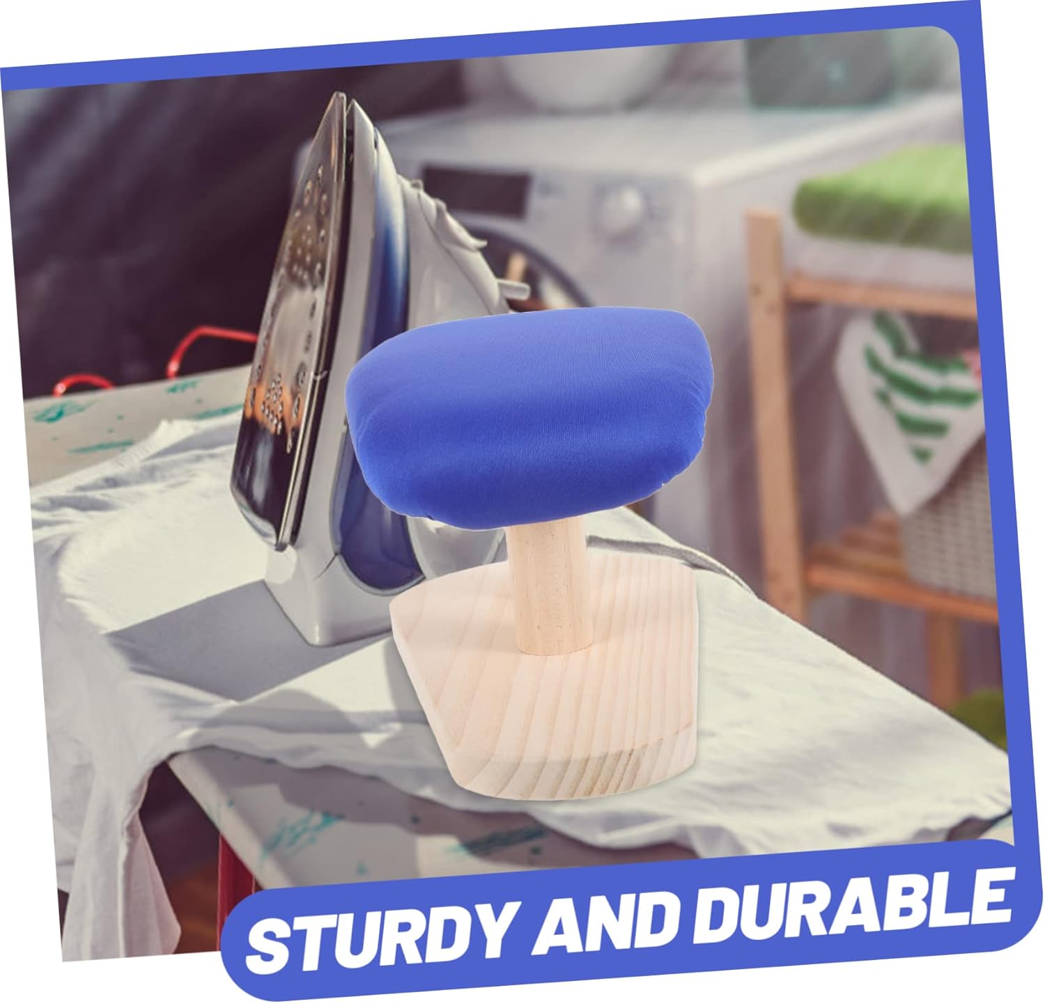Compact Ironing Stool with Elastic Edge Cover for Home and Dorm Space Saving Ironing Pad for Sleeves Collars and Suitable for Garment Steamers and Tailoring and Portable Design