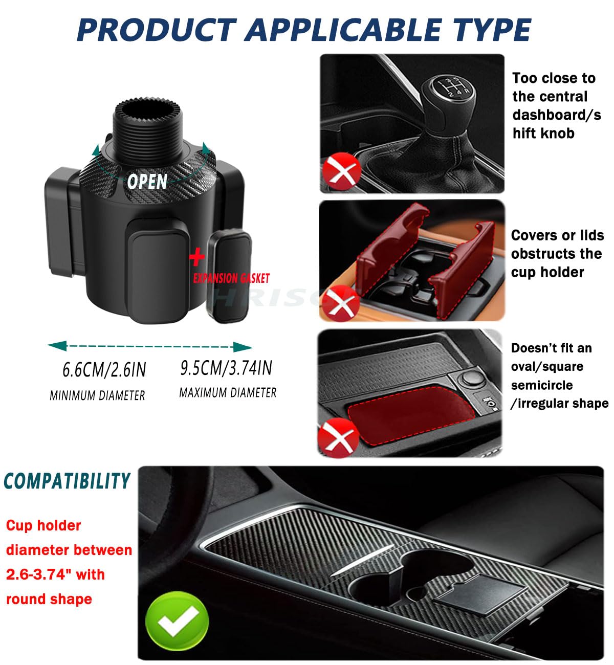 Étagère De Voiture – Support De Boisson De Voiture, Plateau Extensible, Plateau Porte-gobelet De Voiture Avec Base Réglable, Organisateur De Stockage