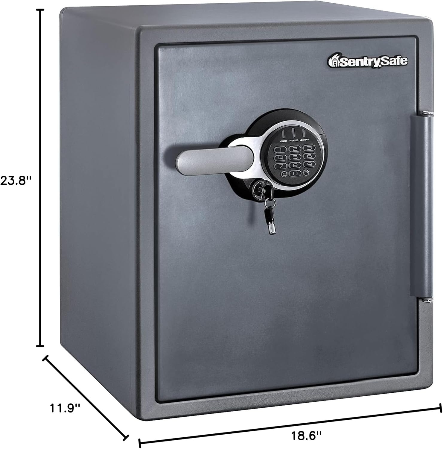 SentrySafe Fireproof and Waterproof Steel Home Safe with Digital Keypad Lock & Pendaflex Hanging File Folders, Letter Size, Assorted Colors, 1/5-Cut Adjustable Tabs, 25 Per Box (81663)