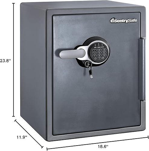 Miniatura 8 de SentrySafe Caja fuerte de acero ignífuga e impermeable con bloqueo de teclado digital y carpetas colgantes Pendaflex, tamaño carta, colores