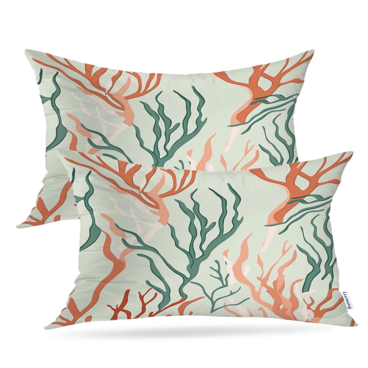 Housse de coussin ocean Batmerry 30x50 cm lot de 2 en tissu melange pour canape