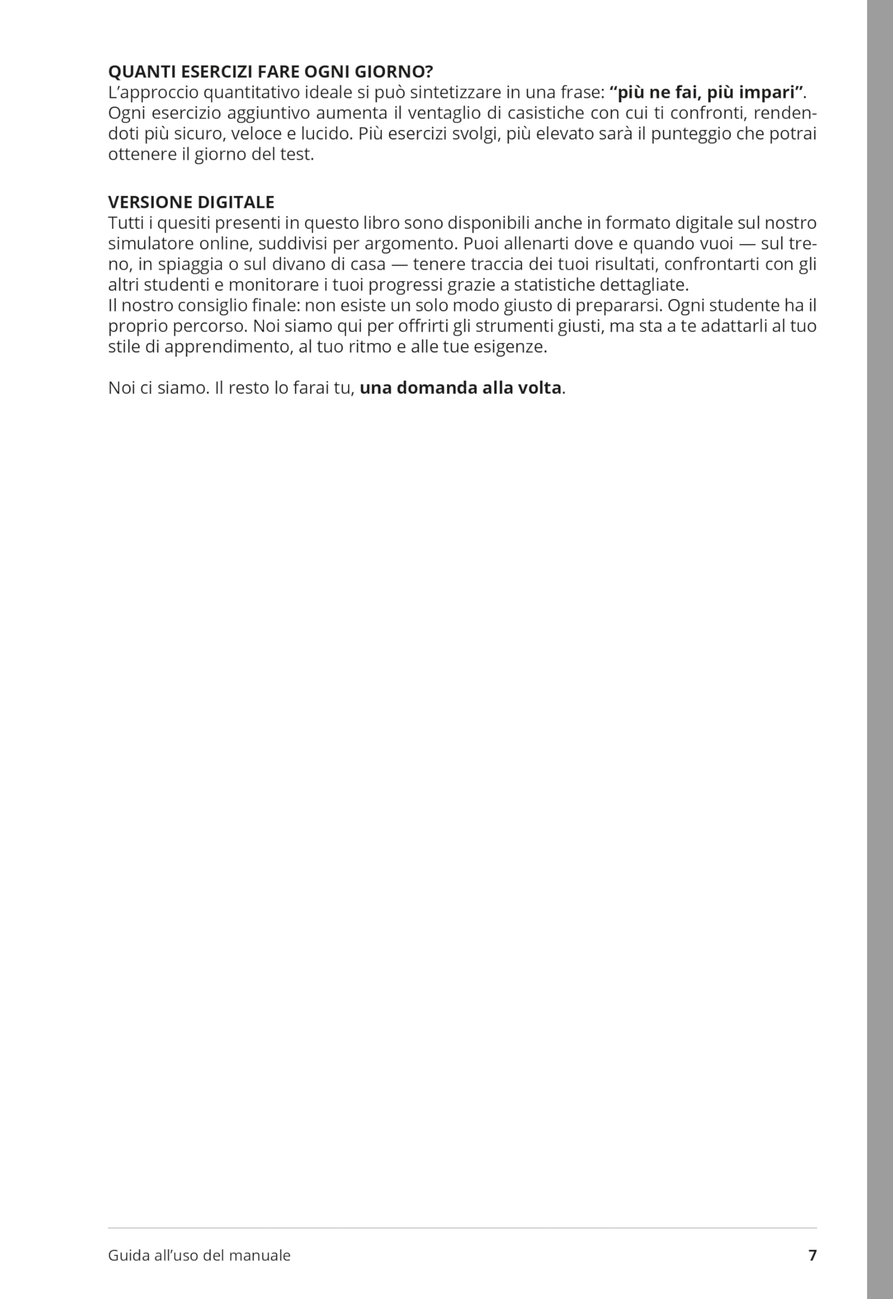 Testbusters. Eserciziario commentato. Semestre filtro 2026/2027