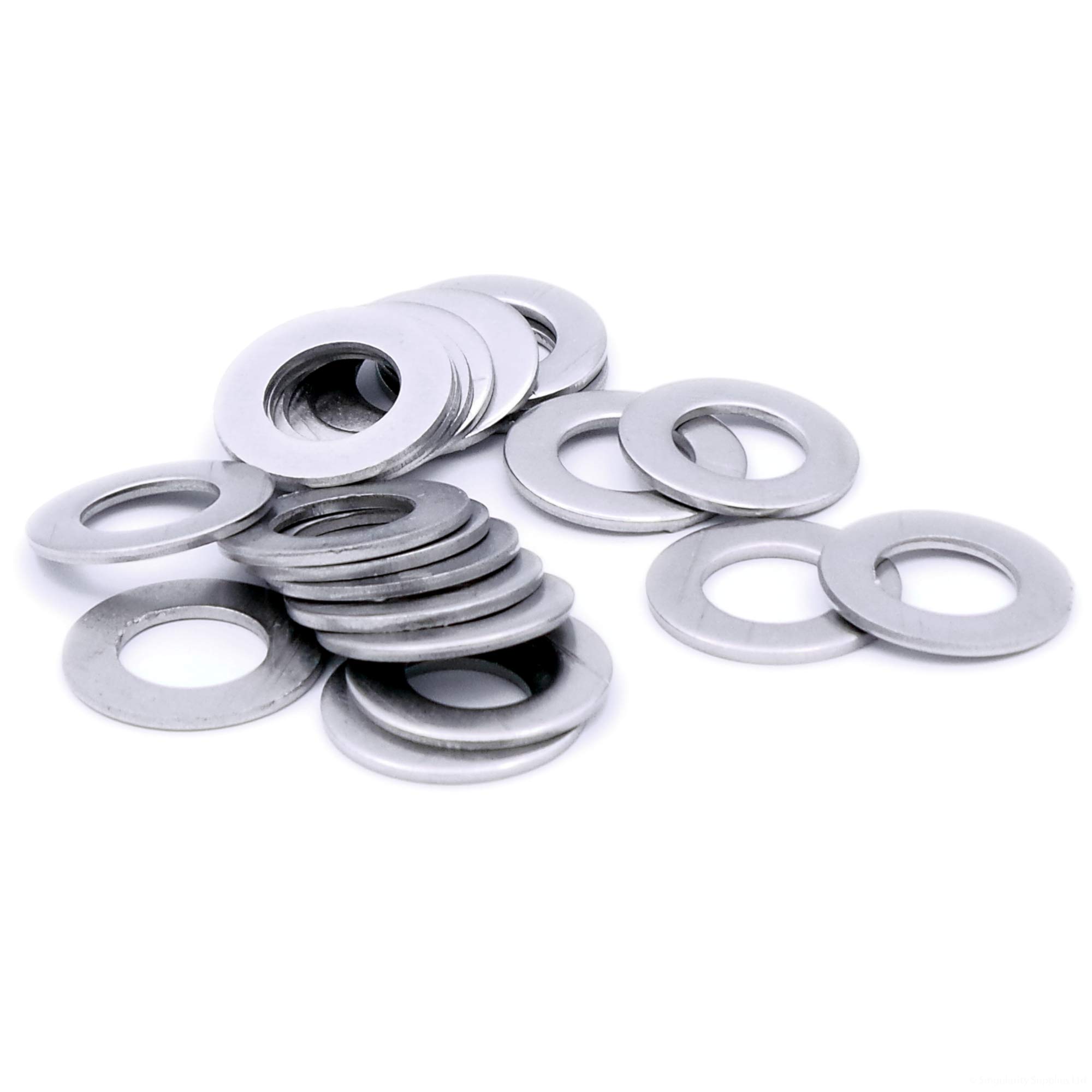 Singularity Supplies Silver M12 (12Mm) Flat Washer (Form B) - Stainless Steel (A2) (Pack Of 20)