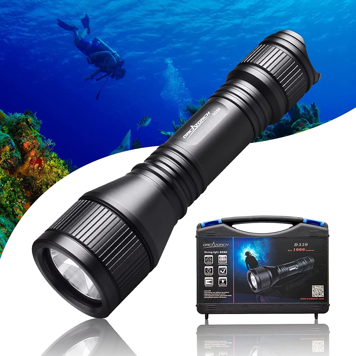 Lampe De Plongée OMER Eyelight II – Rechargeable – 1000 Lumens