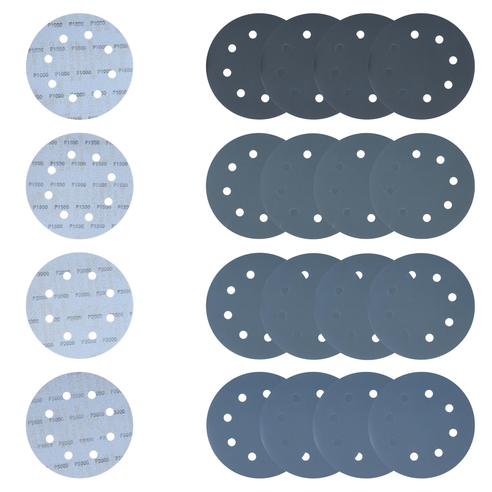 Wet and Dry Sandpaper 180mm Hook and Loop Sanding Discs