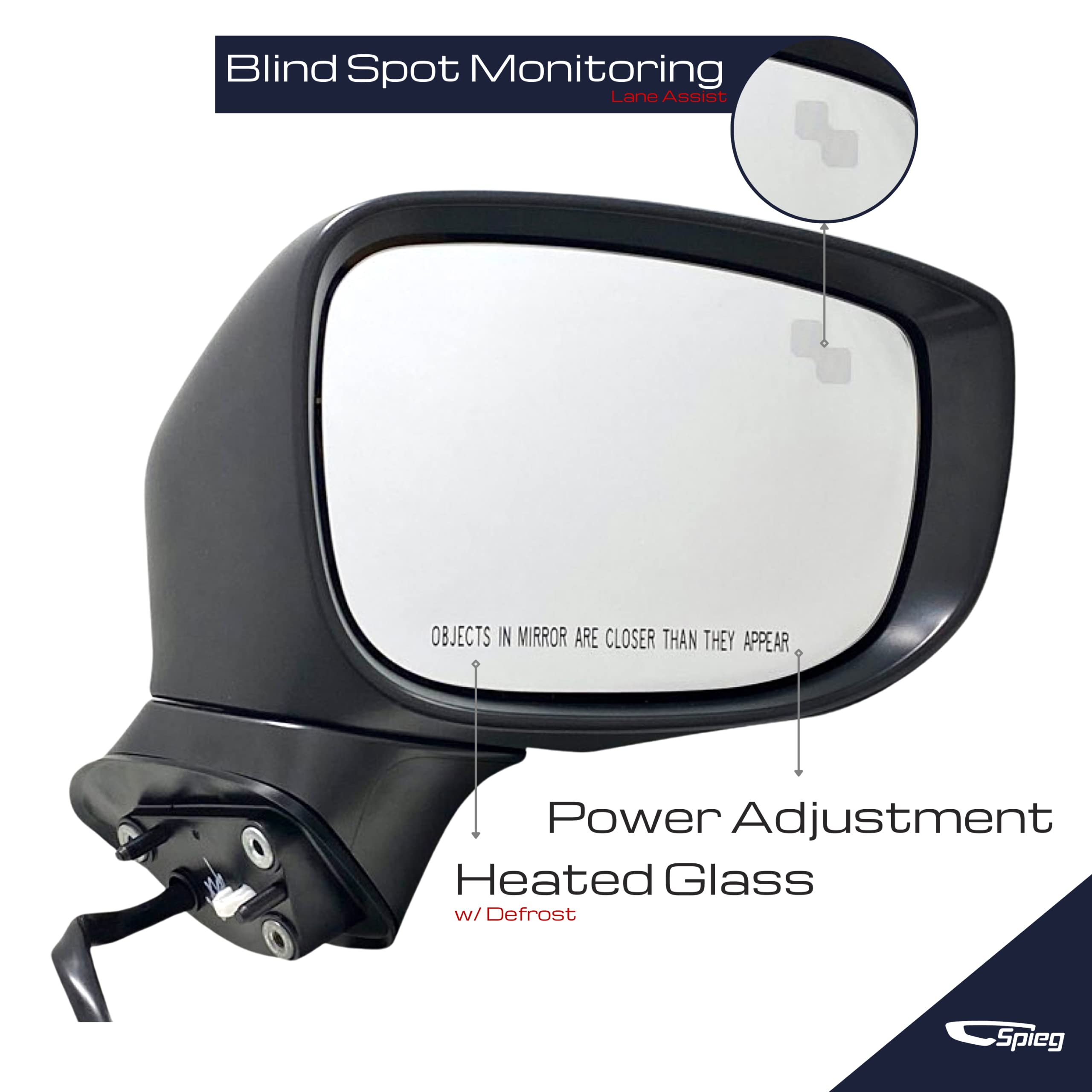 Amazon.com: Spieg Passenger Side Mirror for 2017-2025 Mazda CX-5