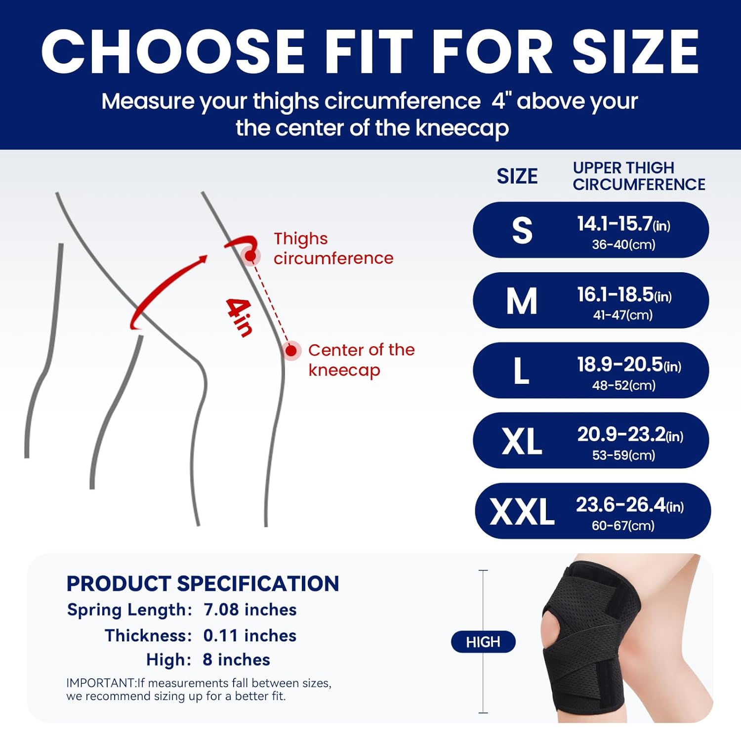 Knee Brace for Meniscus Tear, Knee Pain, ACL, MCL, Adjustable Breathable Knee Support with Side Stabilizers for Knee Pain Arthritis Recovery Joint Support, Women and Men, Medium - Image 5