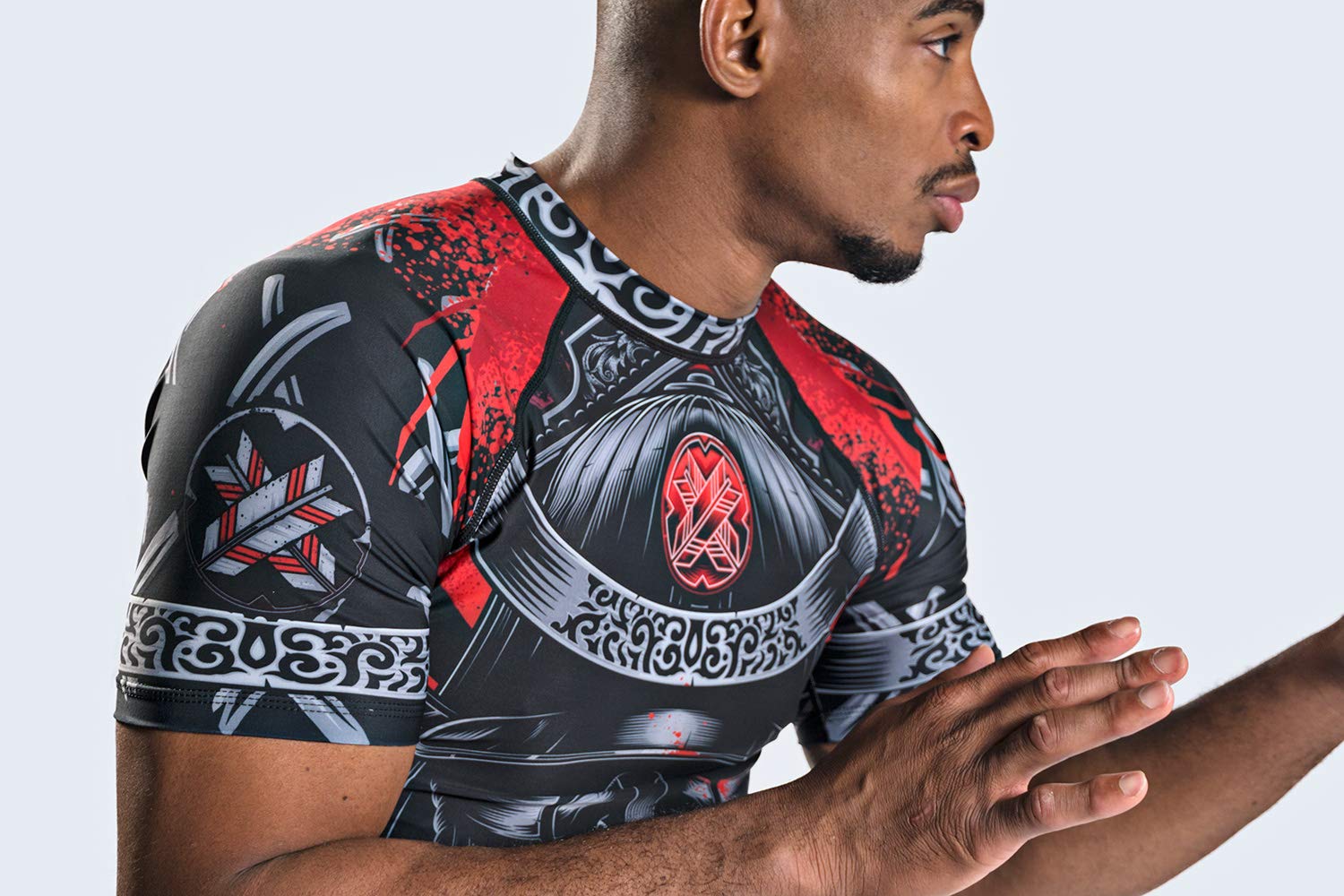Ronin Samurai Blackout Ghost Base Layer Kompressionsshirt für BJJ MMA Grappling