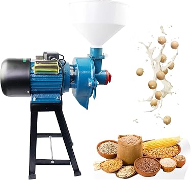 2200 W Electric Grain Food Mill,1400 r/Min Dry Corn Grinder with Funnel,110V Electric Feed Mill Dry Grinder,Cereals Rice Corn Grain Coffee Wheat with Funnel