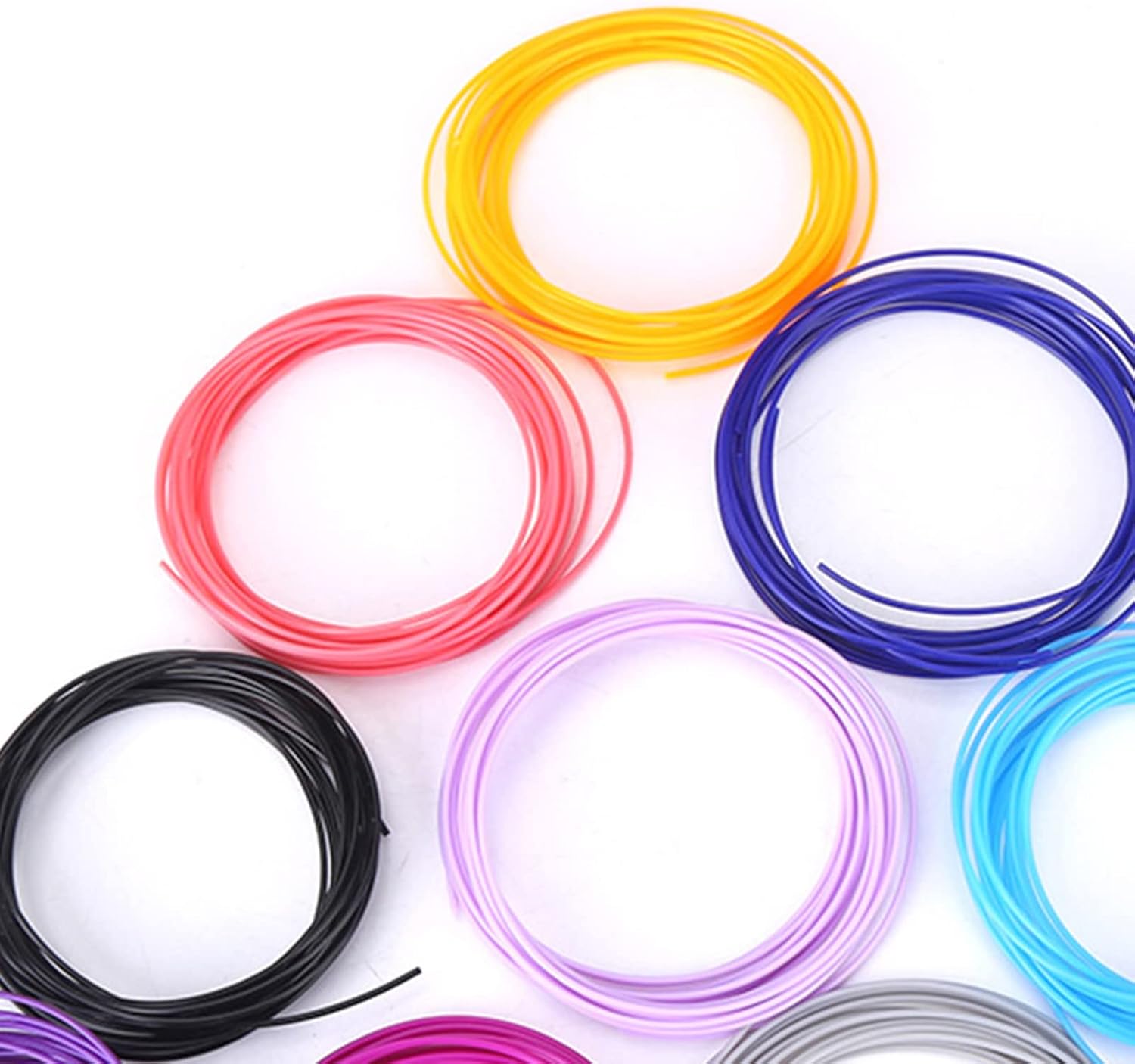 20 Colors 1.75mm PCL Filament Refills for 3D Printer Printing Pen Low Temperature, Low Temperature Filament, 1.75mm Diameter with Tolerance of 0.02mm, Food Grade PCL