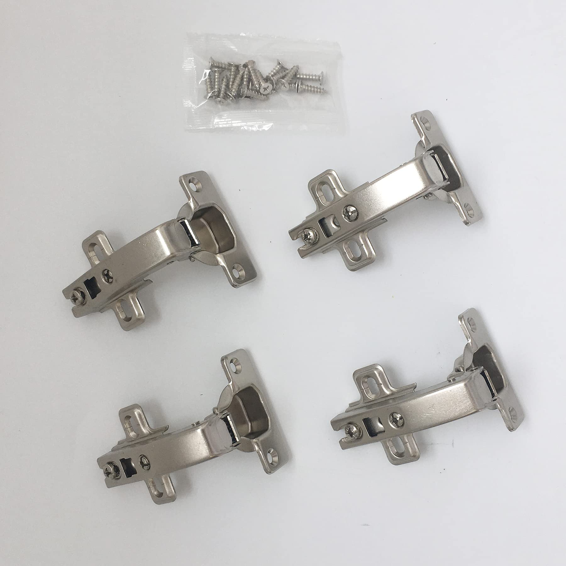 LIKERAINY 95 Grado Bisagra de Tacos Ø 35 mm sin Amortiguación para Puertas Bisagras para Puertas de Empotrado Mueble Armario Juego de 4