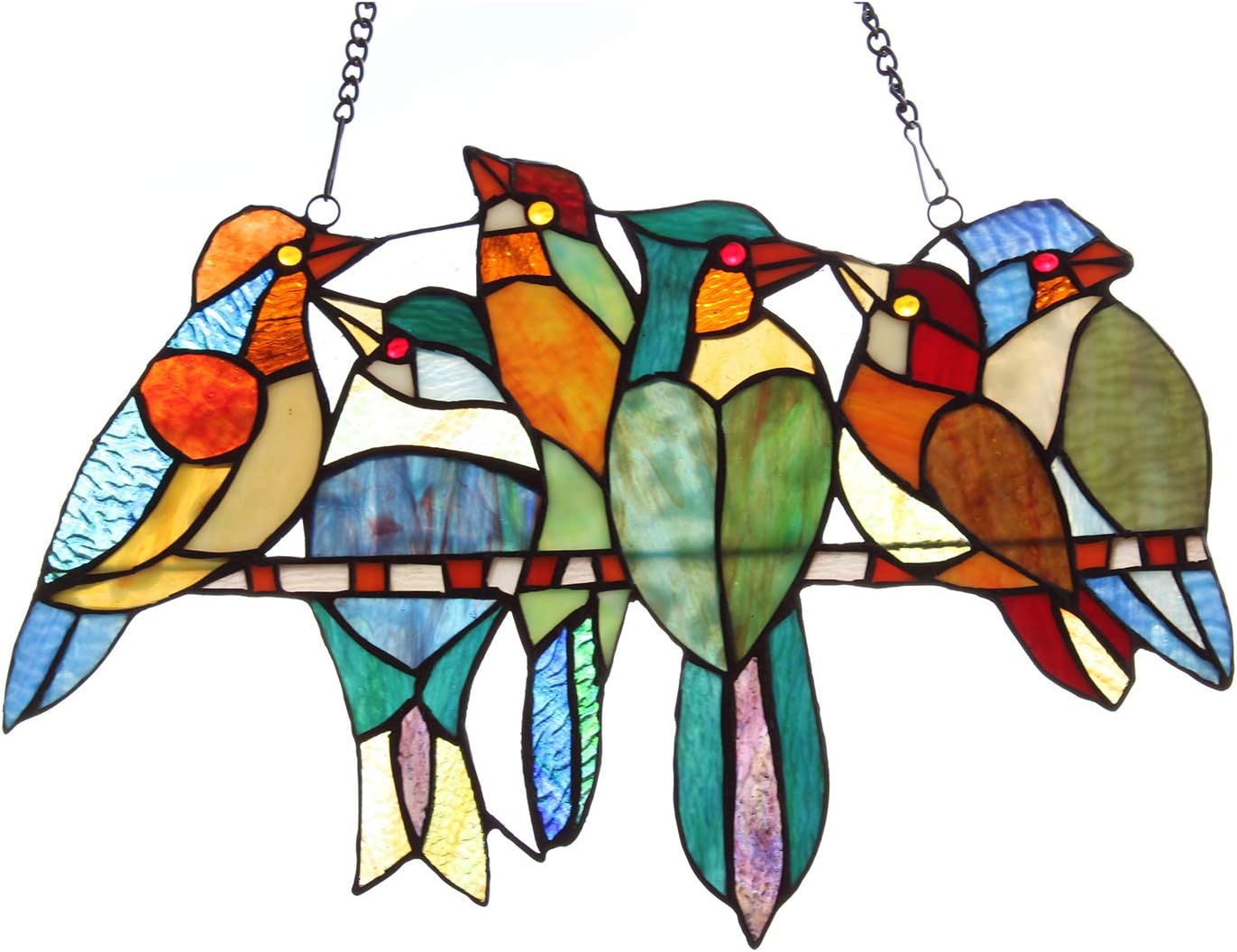 Buy Artzone Bird Stained Glass Window Hanging Tiffany Craftman Stained Glass Panels Gift Suncatcher Decor Kitchenbackyardliving Room Online In Italy B08jcdcycr