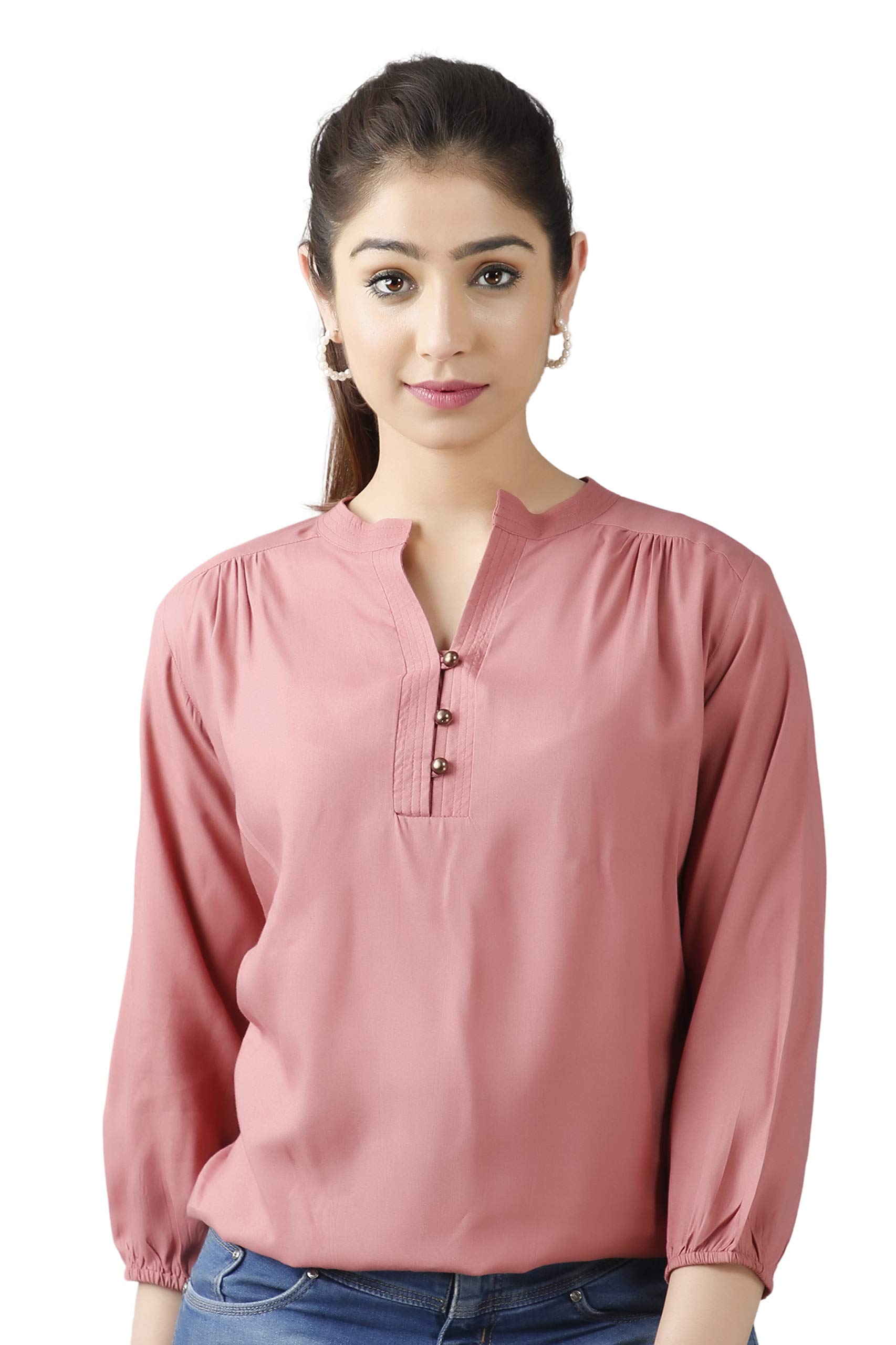 FAB STAR- LOOK GREAT FEEL GREAT. Women's Solid Rayon Regular Top | Stylish and Comfortable | Tops for Women | Tops for Women Stylish