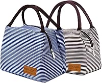 Vista 10 de Bolsa de almuerzo plegable para el almuerzo, 4 unidades, reutilizable, contenedor aislado, bolsa de picnic para hombres y mujeres