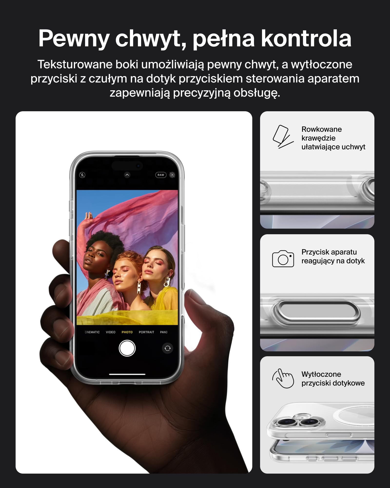 Belkin SheerForce Clear Zgodne z MagSafe Etui na Telefon iPhone 17, Niskoprofilowe z Powłoką Zapewniającą Odporność na Zarysowania – Magnetyczne i Odporne na Uderzenia Etui – Przezroczyste