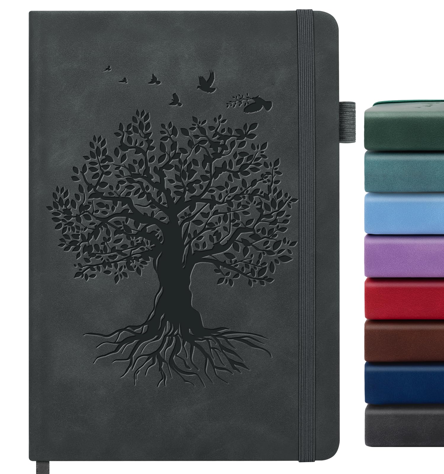 ALKALO Lined Journal Notebook for Women Men, A5 Hardcover Leather Journals for Writing, 200 Pages Thick Paper, Daily Journal Notebook for Work, School