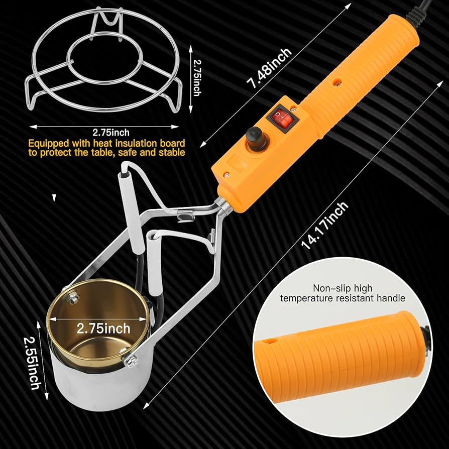 Hand-held Lead Melting Pot, 380WCrucibles For Melting Metal