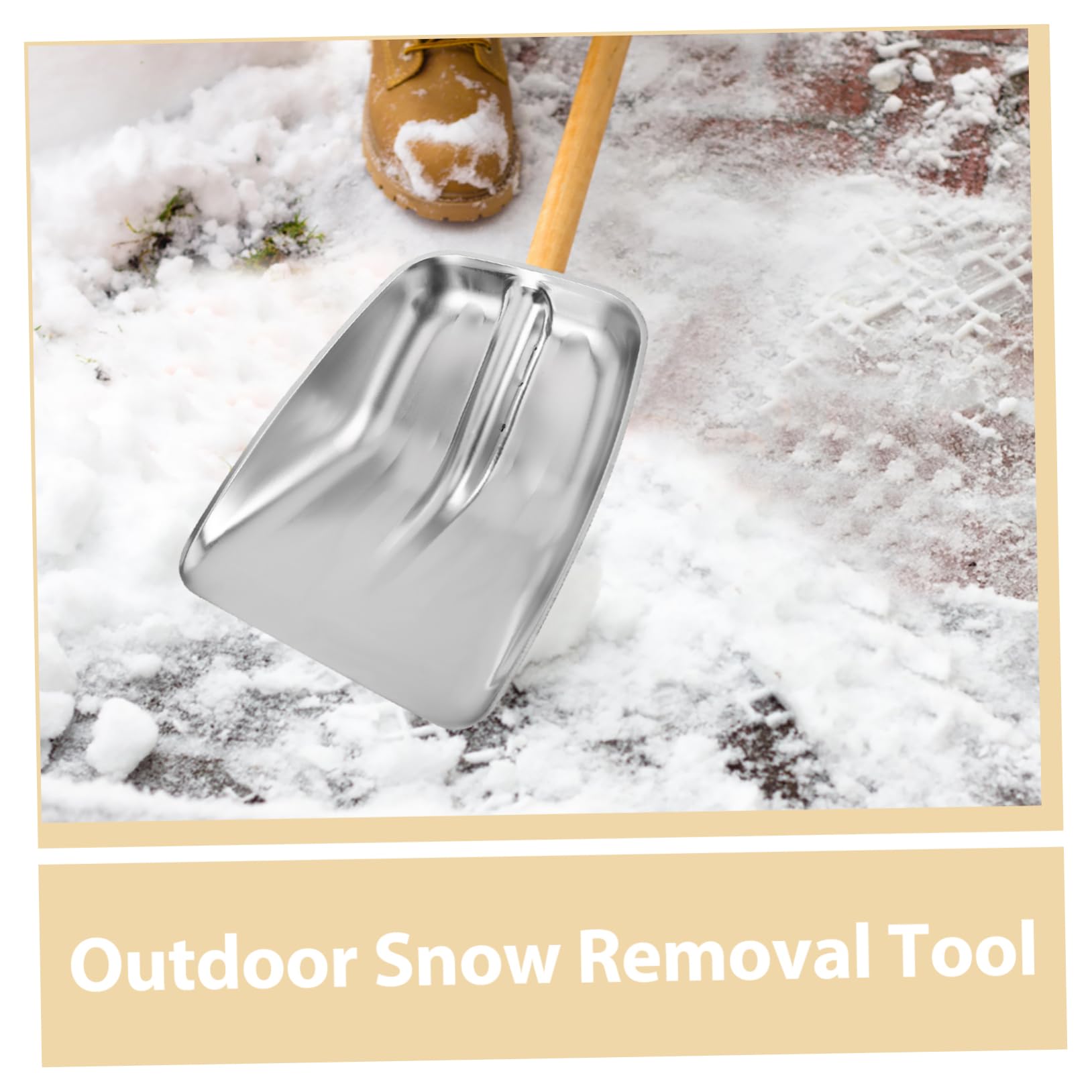 Testa Facile da Installare della Pala in Acciaio Inossidabile Spessa per Rimozione Neve Multifunzionale per Vialetti e Gestione Cereali