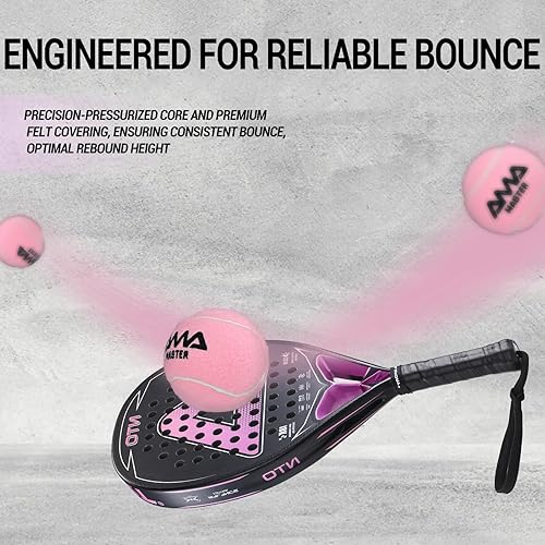 Miniatura 5 de AMA SPORT Pelotas de pádel presurizadas que cumplen con los estándares de competiciones y torneos adecuados para cualquier superficie o sitio