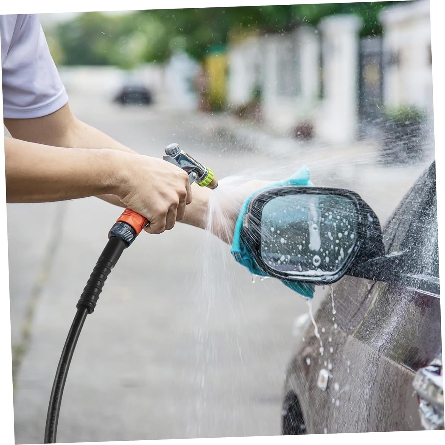 Mikinona High-Pressure Washer Extension Hose 15m Expandable Car Cleaning Hose for K1-k7 Series Replacement Flexible