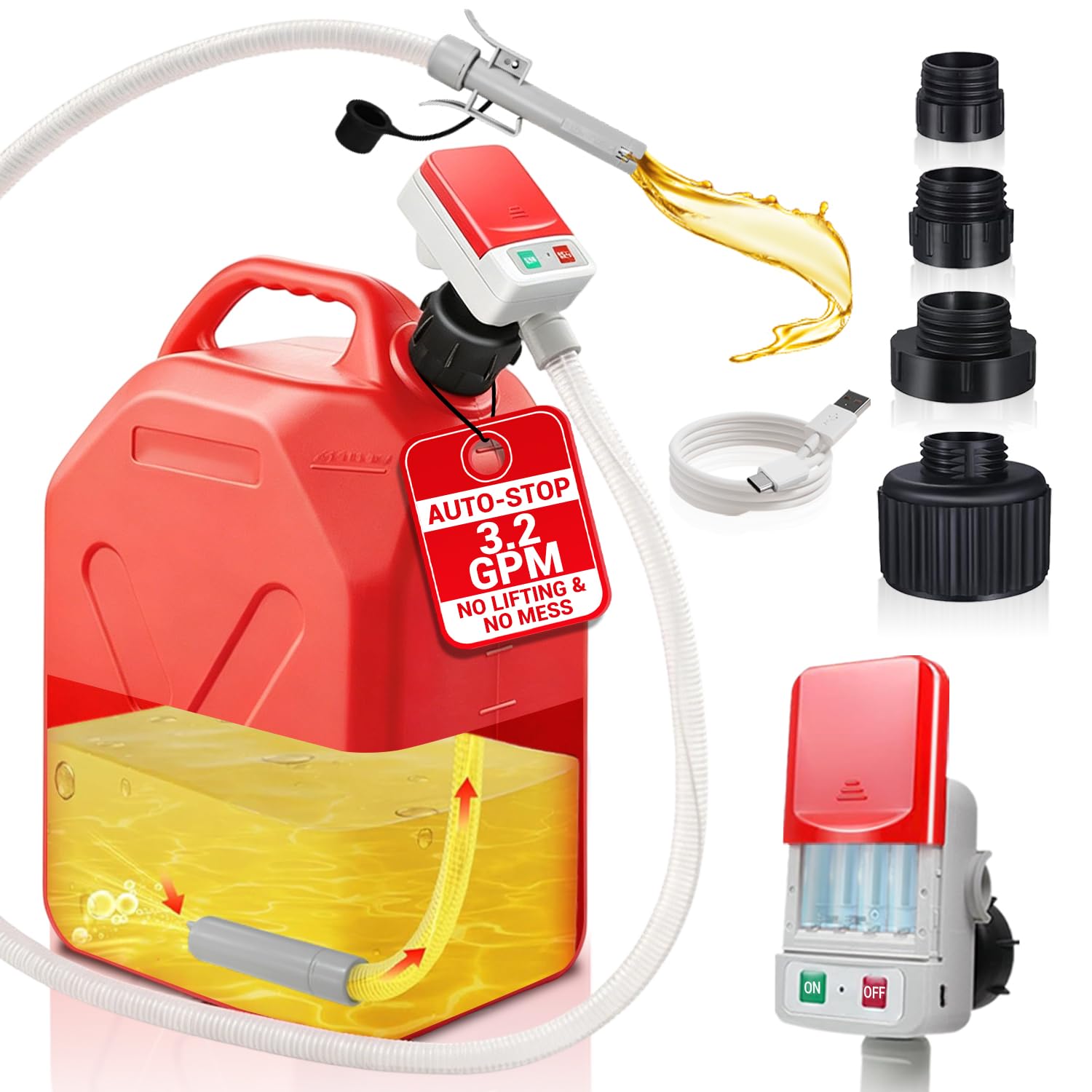 HiNADA Auto-Stop Fuel Transfer Pump