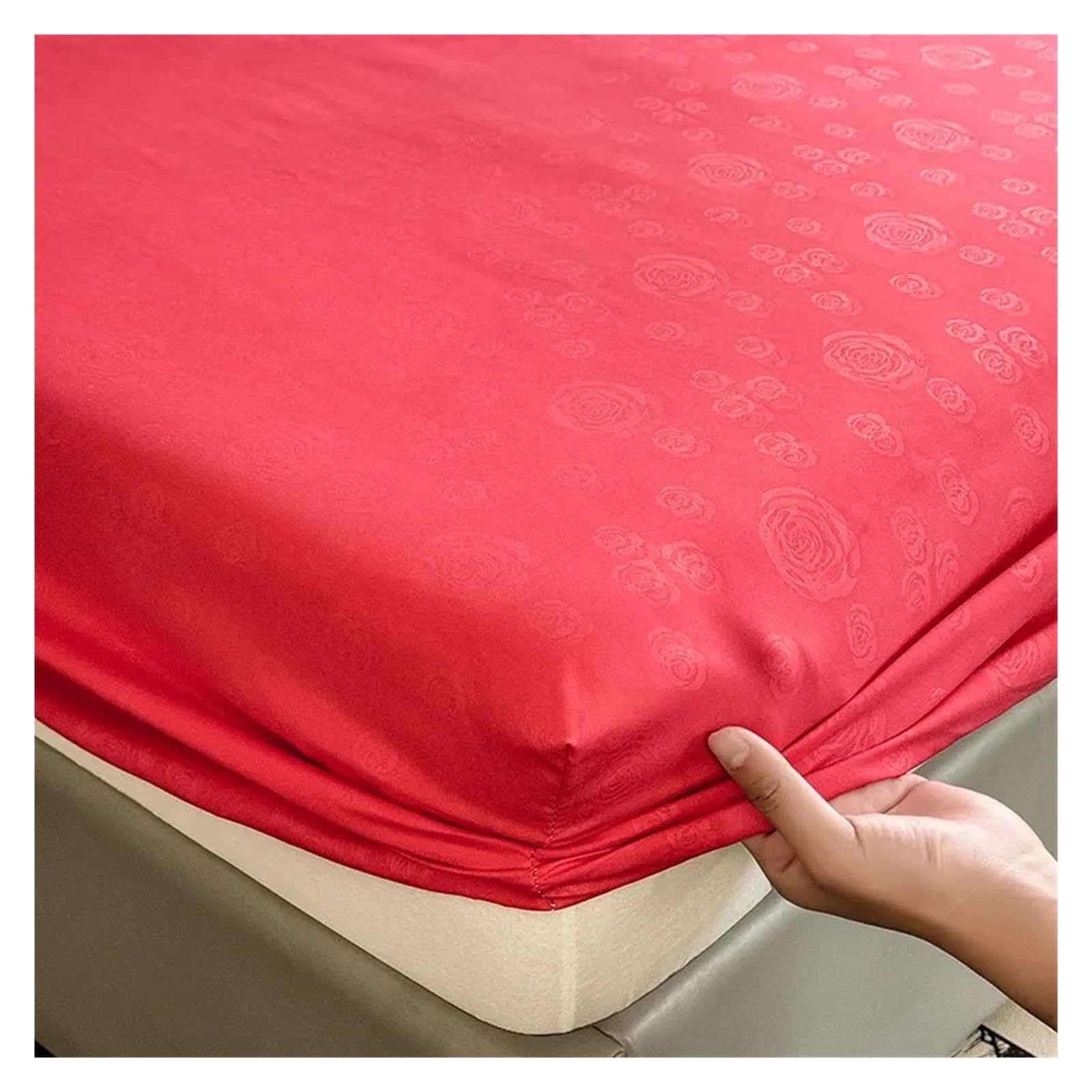 Protège-Matelas Drap-Housse imprimé, Couvre-lit élastique, Style Simple, sans taie d'oreiller(Color 1,Single 90x200cm 1pc)