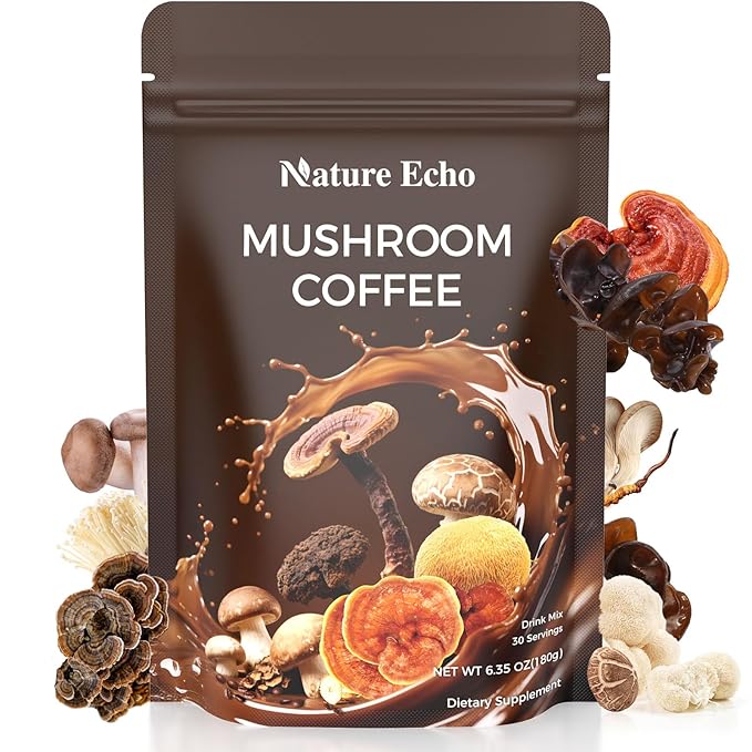 Mushroom Coffee 11 in 1 Mushrooms with Ashwagandha, Lion's Mane,