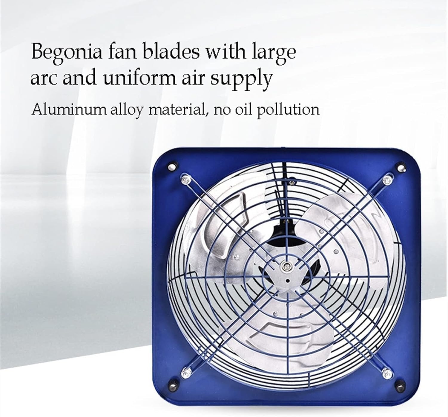 10" Industrial Ventilation Extractor Fan, Powerful Metal Exhaust Fan for Commercial & Kitchen Use, 60W Air Blower with Protective Mesh Cover, 850m³/h(EU)