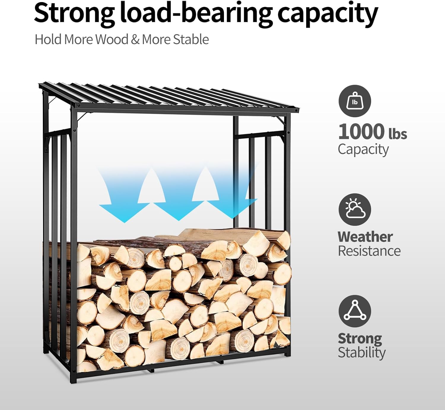 Outdoor Firewood Rack with Cover Log Rack Fireplace Fire Pits Wood Pile Storage Holder Lumber Rack Outdoor Firewood Rack with Cover Log Rack Fireplace Fire Pits Wood Pile Storage Holder Lumber Rack