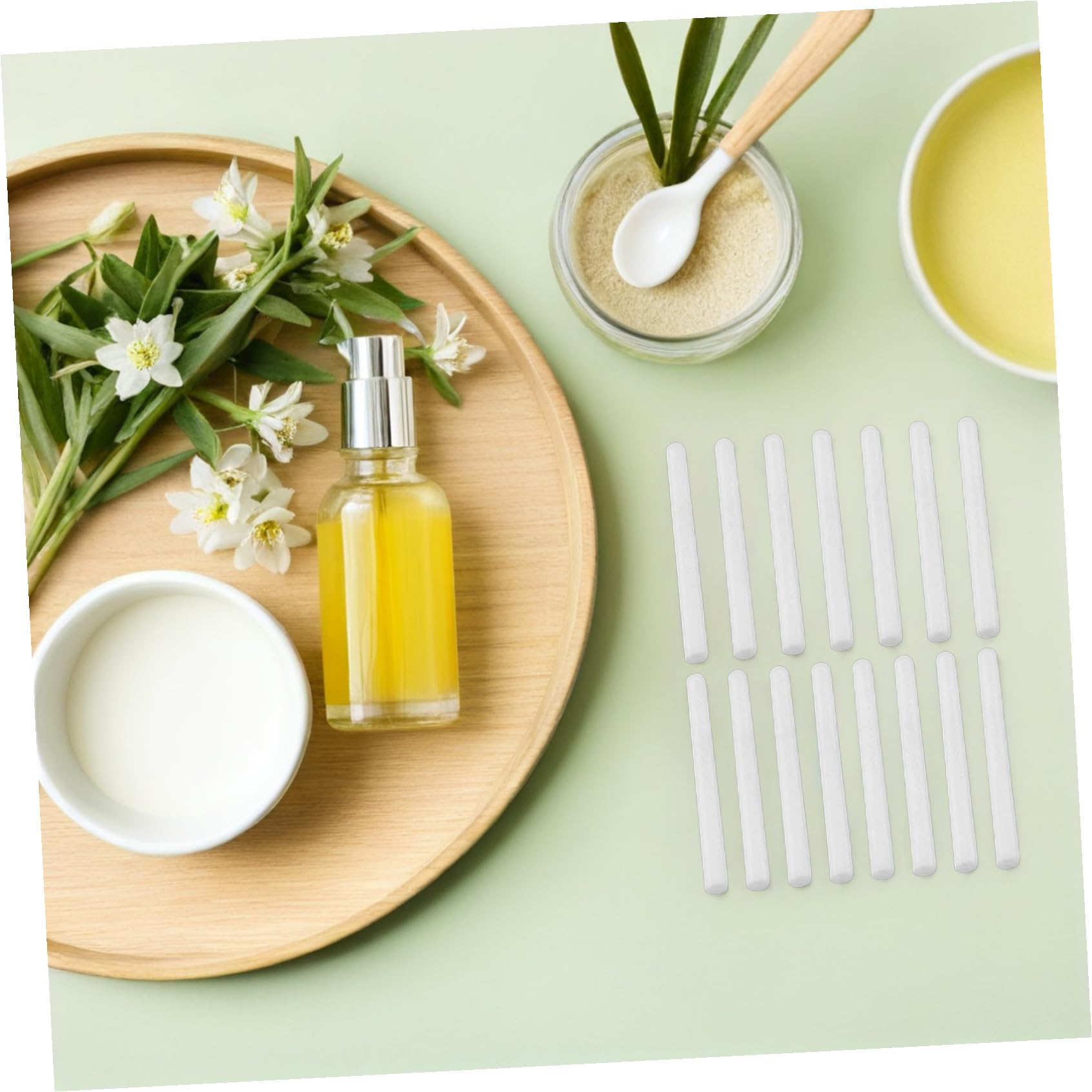 Bastoncini Diffusori di Aromi 15 Pezzi in Cotone Profumato senza Fiamma per Diffusori a Bastoncini, Assorbimento Oli Essenziali per Aromaterapia in Casa e Ufficio