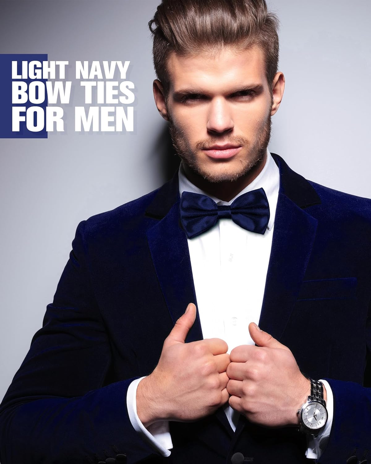 JaGely 40 Pcs Bow Tie for Men Pre-tied Adjustable Tuxedos Bowtie Formal Clip on Bow Satin Bowtie for Costume Wedding Party - Image 5