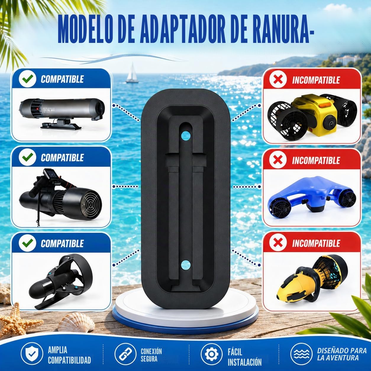 Barca Hinchable 3 en 1 con Scooter Acuático 500W Opcional Unpowered | Exploración submarina, conversión kayak, construcción Drop-Stitch reforzada, diseño agua salada, almacenamiento compacto