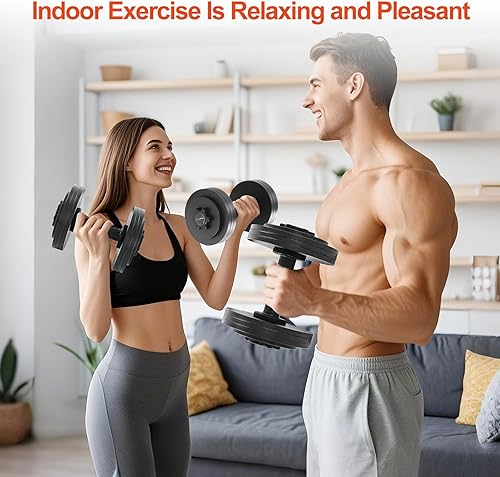 Miniatura 4 de Par de asas para mancuernas, mango universal, barra de mancuernas ajustable para platos de 1 pulgada, placas de peso estándar con 1 pulgada de