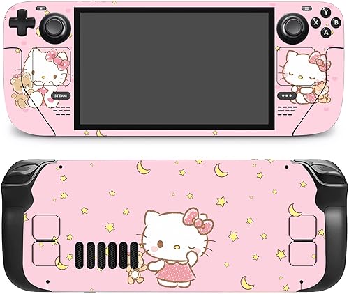 Calcomanías protectoras de vinilo de gato rosa de anime, cubierta protectora de placa frontal para cubierta de equipo S