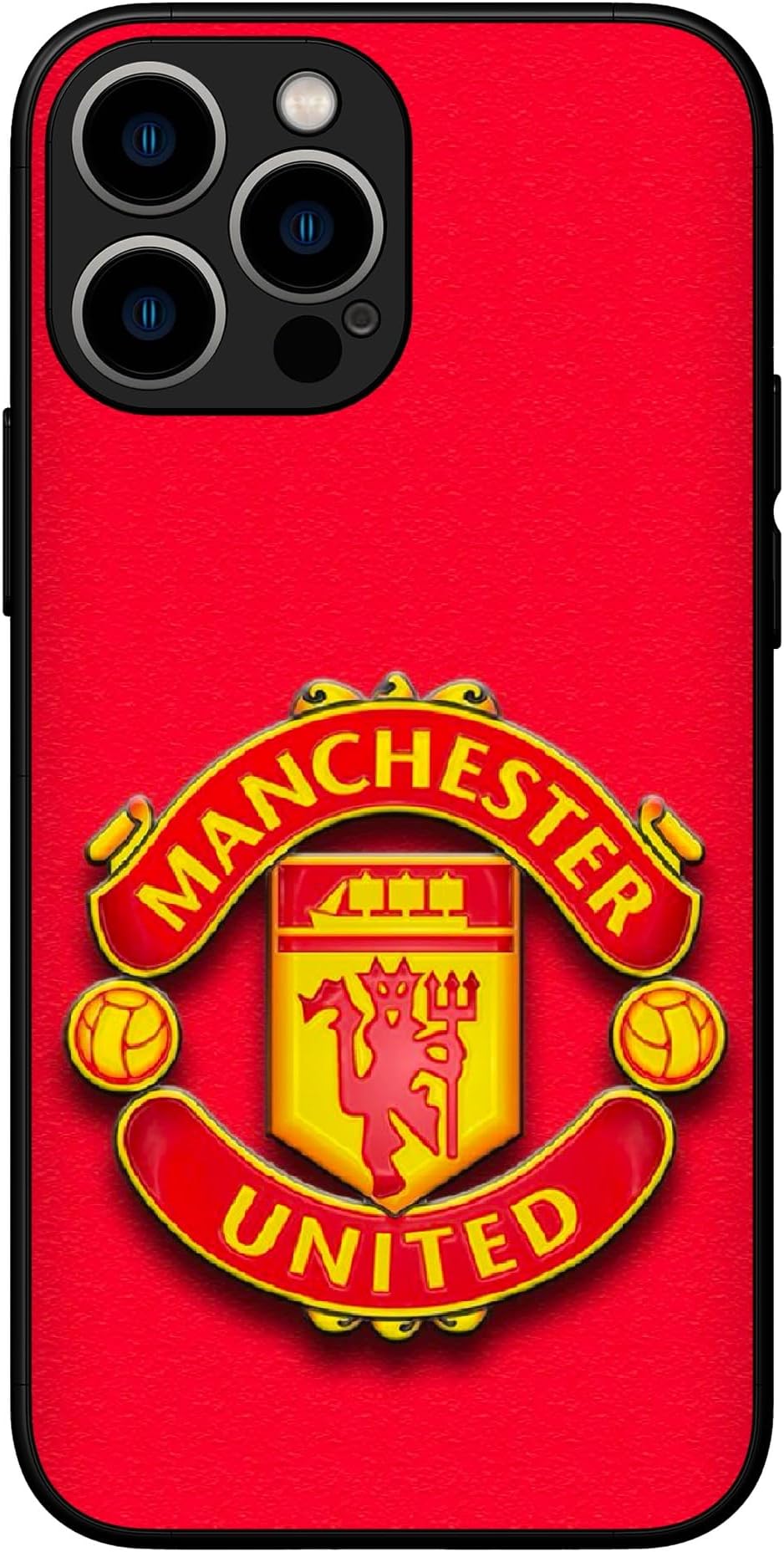Penguin Prints Manchester United Football Club Logo Printed iPhone Back Cover Rubber case with Glossy Effect (iPhone 13 Pro Max)