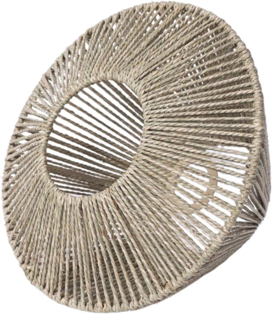 Levemolo Rustic Woven Lampshade Handmade Grass Rope Light Cover for Bulb Vintage Pendant Light Accessory for Home Decor Easy to Install Creates Warm Atmosphere