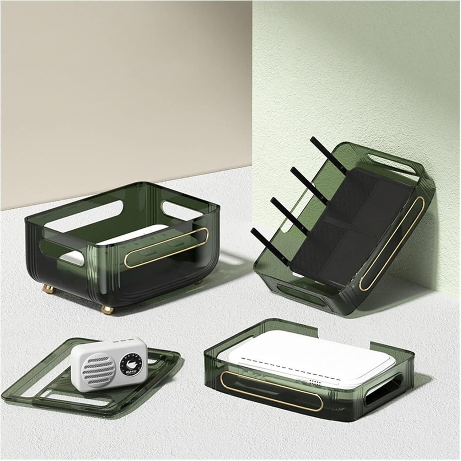 ルーター 収納ボックス ワイヤレス wifi TV セットトップ ボックス ラック ケーブル ソケット 仕上げ リビングルーム 寝室