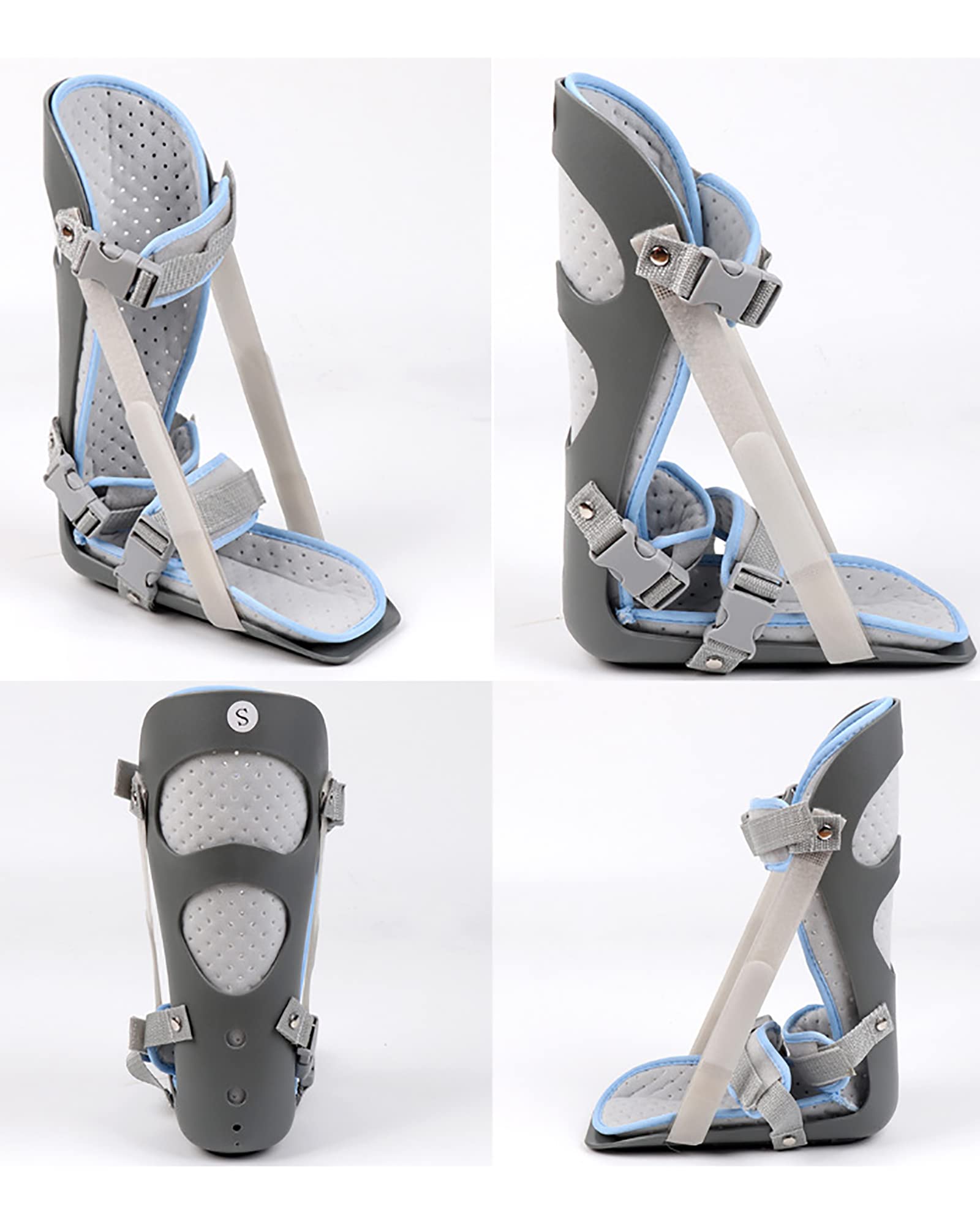 Férula Nocturna para Fascitis Plantar, Ortesis Ajustable para Caída del Pie, Estabilizador De Tobillo, Bota Elástica para Aliviar El Dolor, Talla M,S