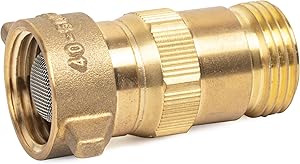Hourleey Brass RV Water Pressure Regulator, Water Regulator for RV Camper with Filter Screen, Protector for Campers, Travel Trailers, RV Plumbing System, 40-50 PSI