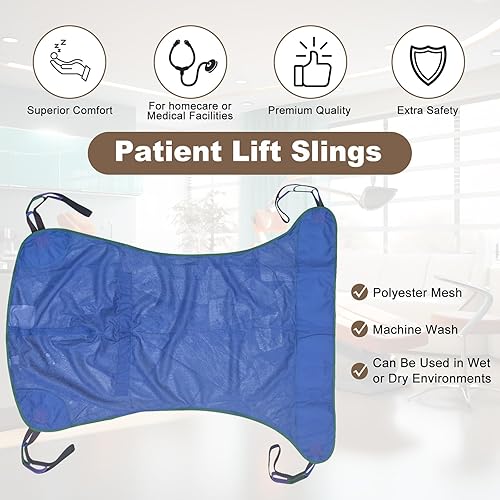 Miniatura 4 de Manta de transferencia para pacientes para posicionamiento y elevación de cama, dispositivo médico grande para bariátrico, enfermería, cuidador,