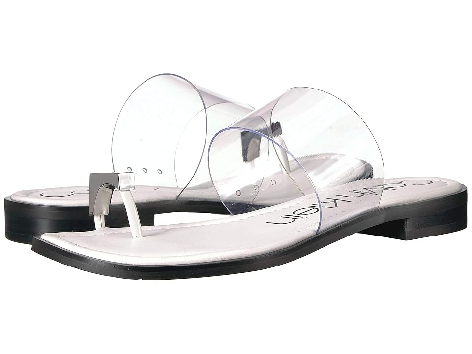 

Calvin Klein Tamar (White Patent/Lucite) Women's Shoes, Clear
