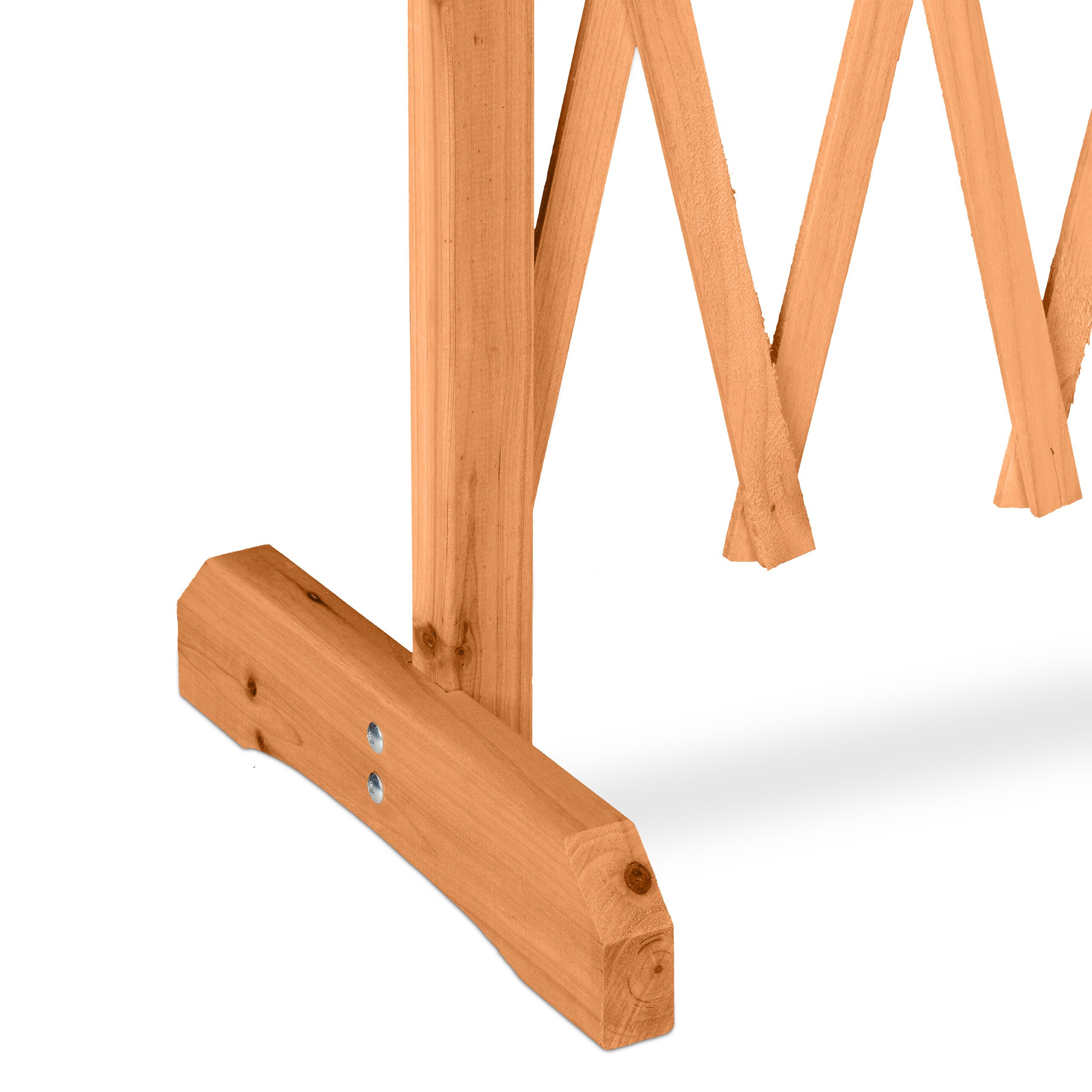Relaxdays Grigliato in Legno per Rampicanti, Allungabile 275 cm, Graticolato per Piante, Giardino e Balcone, Arancione