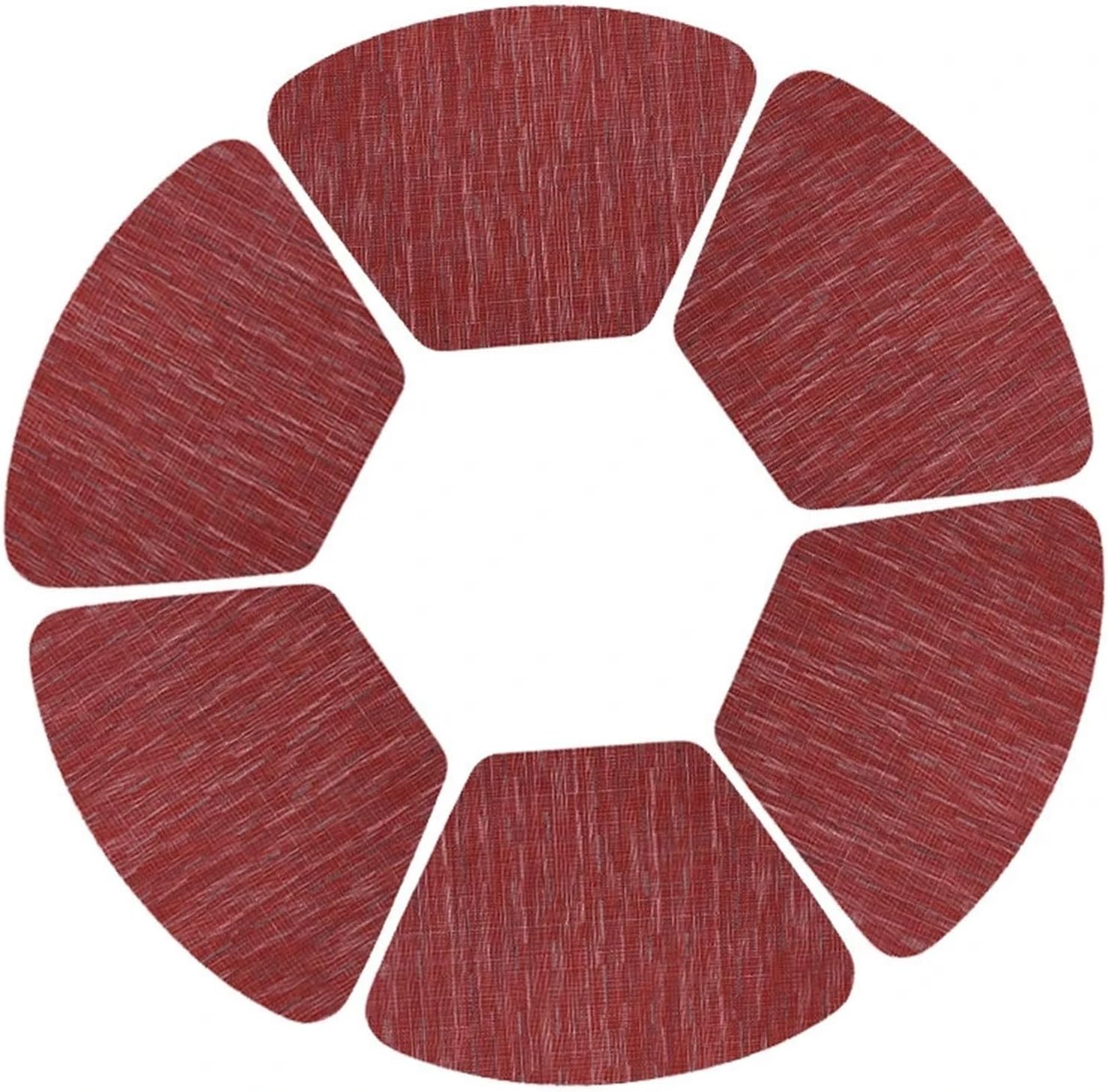 Round Table Placemats Wedge PVC Placemats Heat Outdoor Indoor Table Mats Cafe Pad Food Mat Салфетки Orange(BM red,30x45cm 6pcs)