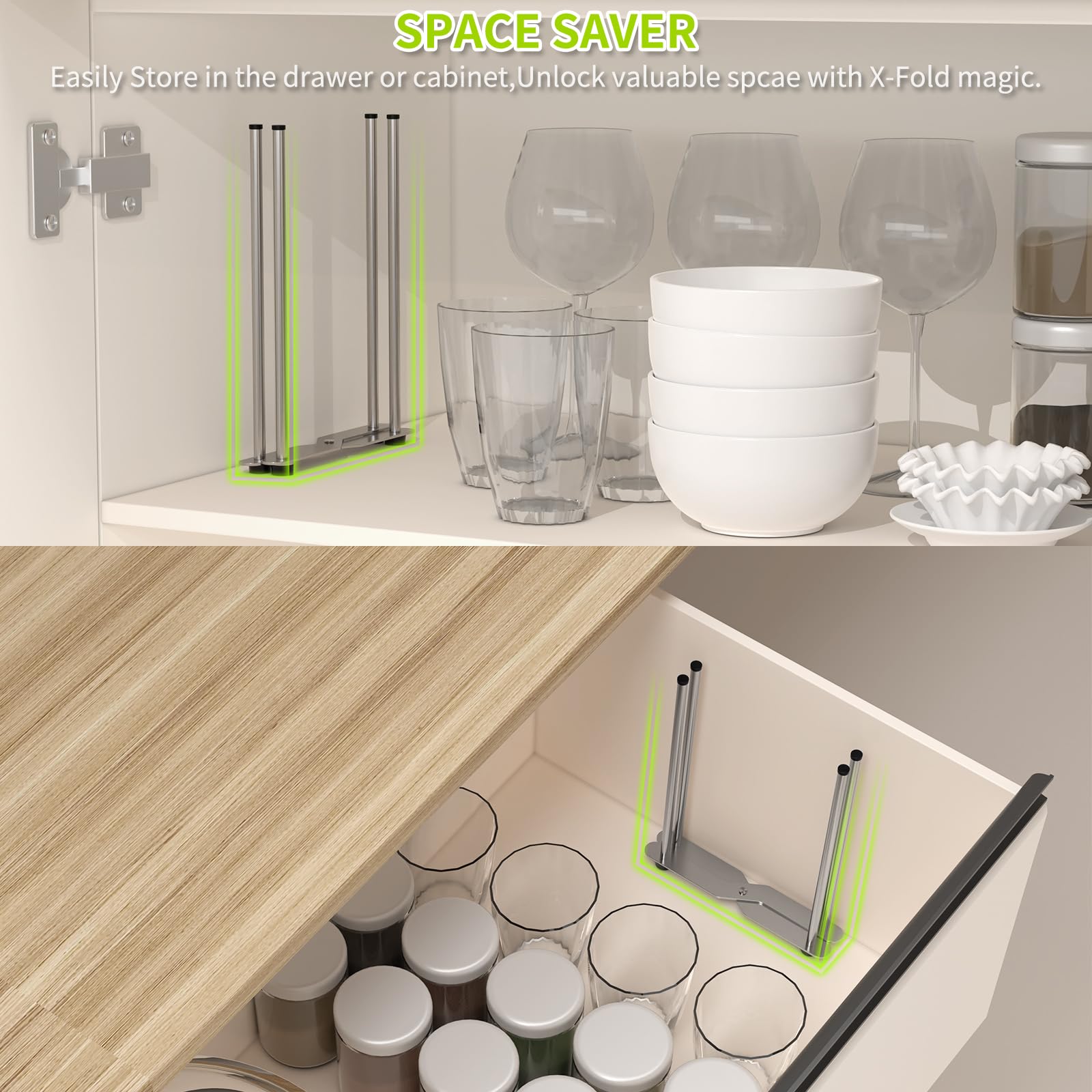 Wine Decanter Drying Rack - Collapsible & Space-Saving -7