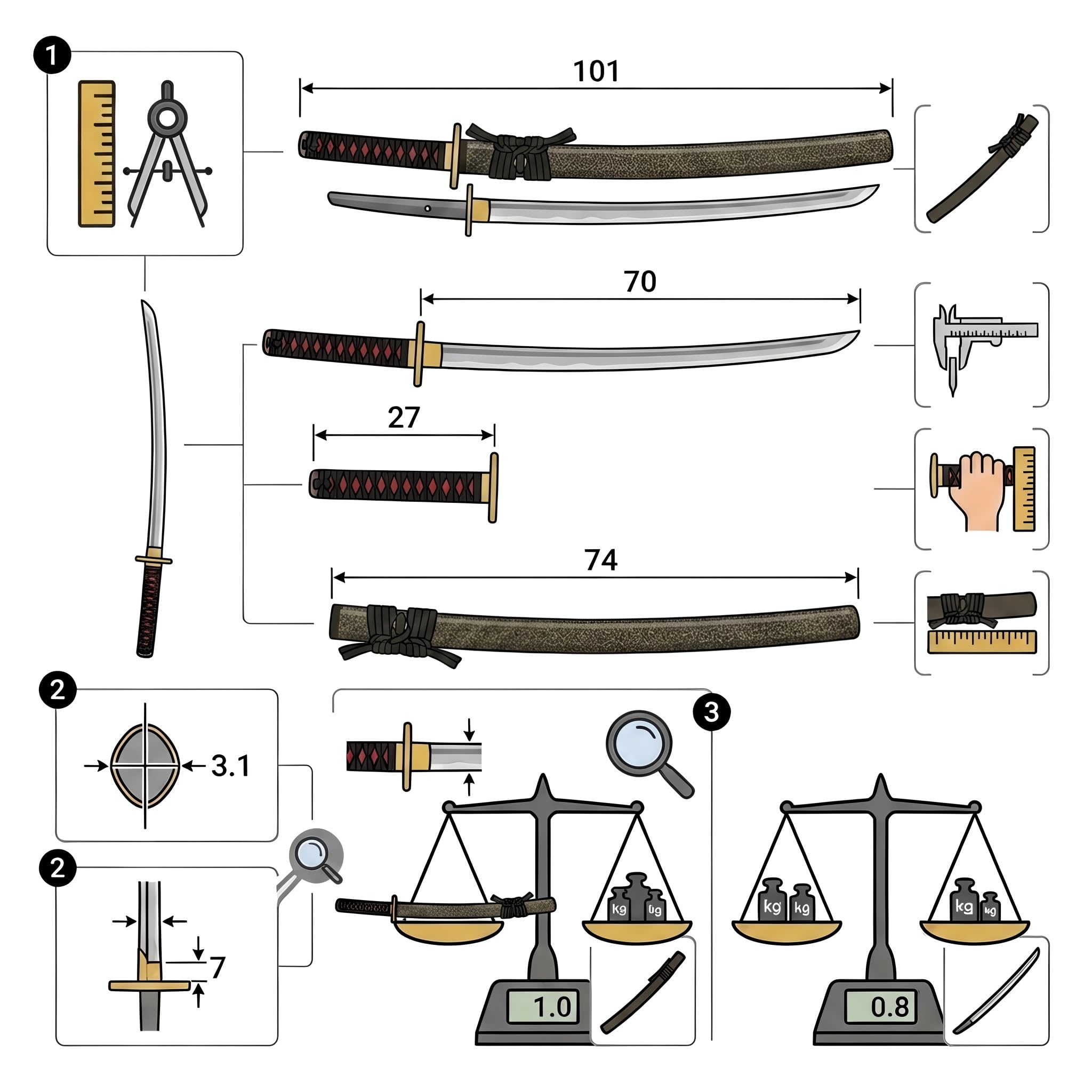 Lange Machete Katana Schwert Scharf Echt Zum Training Metall Stahl 1045 Samurai 100% Handarbeit nur für Erwachsene - 18 Jahre erforderlich DS077